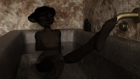 anthro bath bathing breasts female hair nipples nude raised_leg small_breasts smile solo water kawaoneechan livra_(letrune) felid felin mammal 16:9 2017 3d_(artwork) digital_media_(artwork) hi_res widescreen