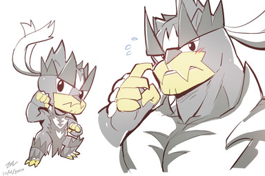 3_toes 4_fingers 5_fingers blush blush_lines feet fingers looking_at_viewer male simple_background solo standing toes white_background sollyz nintendo pokemon generation_8_pokemon legendary_pokemon pokemon_(species) urshifu 2020 signature