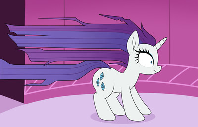 blue_eyes cutie_mark eyelashes female feral hair hooves horn mouth_closed pupils purple_hair quadruped side_view tail white_body vomitvomiting friendship_is_magic hasbro my_little_pony mythology rarity_(mlp) equid equine mammal mythological_creature mythological_equine unicorn hi_res