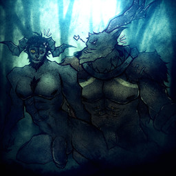 2_horns abs anthro barazoku bear_trap cape cape_only clothing duo flaccid forest genitals gesture heart_symbol horn humanoid_genitalia humanoid_penis imminent_sex male male/male mostly_nude muscular muscular_anthro muscular_male nipples nude nude_male pecs penis plant trap_(contrivance) tree theanzelart identity_v bane_(identity_v) jeffrey_bonavita bovid caprine deer goat humanoid mammal 1:1 hi_res