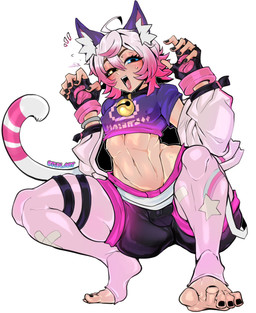 abs athletic athletic_humanoid athletic_male bell bell_collar bottomwear clothing collar collar_only crop_top femboy fingerless_gloves footwear fur gloves hair half-closed_eyes handwear heterochromia highlights_(coloring) hotpants male markings muscle_tone narrowed_eyes nude open_mouth open_smile pink_highlights pink_markings shirt shorts simple_background smile socks toeless_footwear toeless_legwear toeless_socks toeless_stockings topwear white_body white_fur white_hair stuh_art epic_games fortnite animal_humanoid cat_humanoid felid felid_humanoid feline feline_humanoid humanoid mammal mammal_humanoid hi_res