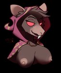 anthro breasts female grin hood smile solo redheartzone meriam_(skiesofsilver) mammal murid murine rat rodent absurd_res alpha_channel hi_res