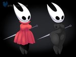 anthro areola belly black_background black_nipples breasts clothed clothing curvy_female curvy_figure dark_body dress female genitals hands_behind_back mask melee_weapon navel nipples nude pussy red_clothing red_dress short_stack simple_background solo sword thick_thighs weapon white_mask wide_hips thelordjoshua1 hollow_knight team_cherry hornet_(hollow_knight) arachnid arthropod spider 4:3 absurd_res hi_res watermark