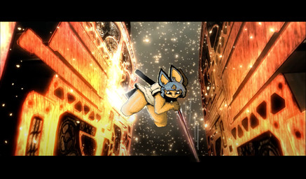 blue_hair cloak clothing egyptian female fire flying fur hair katana knife melee_weapon metal solo sparkles sword weapon white_cloak white_clothing yellow_body yellow_fur yellow_skin alberto_omega animal_crossing konami metal_gear metal_gear_rising:_revengeance nintendo platinumgames ankha_(animal_crossing) felid feline mammal absurd_res hi_res