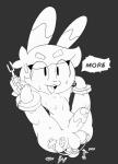 anal bdsm begging_for_more bondage bound foreskin genitals male penis sex_toy solo vibrator gojo_preto amai_puwai_(character) lagomorph leporid mammal rabbit absurd_res hi_res