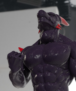 abs anthro anthro_pred bodily_fluids dripping electronics fangs goo_drip horn larger_anthro larger_male larger_pred male male_pred muscular muscular_anthro muscular_male neck_bulge object_vore pecs portable_music_player purple_body red_eyes sharp_teeth size_difference slime soft_vore spikes spikes_(anatomy) teeth vore willing_pred daffi apple_inc. ipod mythology devourer_(razor_koopa) dragon goo_creature goo_dragon mythological_creature mythological_scalie scalie 3d_(artwork) digital_media_(artwork) hi_res