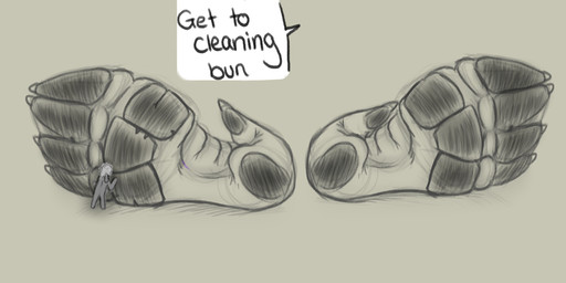 ambiguous_gender anthro dominant dominant_male duo feet feral foot_fetish foot_focus macro male male/male paws size_difference text worship grandeclound mythology bun_morozov dragon lagomorph leporid mammal mythological_creature mythological_scalie rabbit reptile scalie english_text hi_res