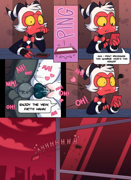2_horns 4_fingers angry animal_genitalia anthro anthro_on_anthro anthro_penetrated anthro_penetrating anthro_penetrating_anthro balls black_clothing black_eyebrows black_eyes black_gloves black_handwear black_horn black_suit black_text bodily_fluids bow_tie broken_window building canon_x_oc cellphone city clothing cum cum_from_vagina cum_in_vagina cum_inside dialogue electronics emanata erection eyebrows female female_anthro female_penetrated fingerless_gloves fingers freckled_face freckles frustration_cloud fur genital_fluids genitals gloves grey_balls grey_body grey_fur grey_sheath grey_tail group hair handwear heart_symbol horn humanoid_genitalia humanoid_vulva intraspecies knot knotted_penis low-angle_view male male/female male_anthro male_humanoid male_penetrating male_penetrating_female moan motion_lines multicolored_horn penetration penile penile_penetration penis penis_in_vagina phone pink_text purple_text red_body red_bow_tie red_skin sex sexting sheath shirt short_hair sitting smartphone sound_effects speech_bubble striped_horn stripes suit tail talking_to_another talking_to_self teal_penis text texting topwear trio two_tone_horn vaginal vaginal_fluids vaginal_fluids_on_penis vaginal_penetration vulva white_body white_clothing white_freckles white_fur white_hair white_horn white_shirt white_topwear worm's-eye_view yellow_sclera bluestripedrenulian hellaverse helluva_boss mythology loona_(helluva_boss) moxxie_(helluva_boss) xanedis_(xanedis) canid canid_demon canine demon demon_humanoid hellhound humanoid imp mammal mythological_canine mythological_creature 2025 comic english_text hi_res