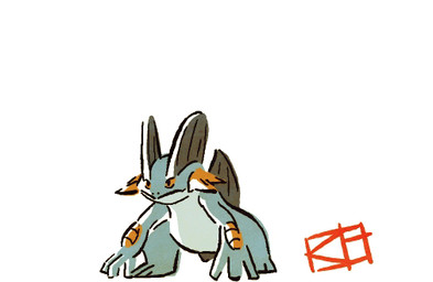 ambiguous_gender blue_body evolution_(transformation) feral fin gills growth head_fin muscle_growth muscular roaring simple_background solo transformation white_background slowtho nintendo pokemon amphibian generation_3_pokemon generation_6_pokemon mega_evolution mega_swampert pokemon_(species) swampert 2d_animation animated frame_by_frame signature