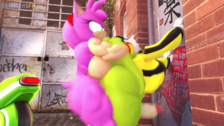 abdominal_bulge against_surface against_wall alley anthro biceps big_butt bottomless bottomless_gynomorph bottomless_intersex butt clothed clothing covering covering_mouth duo erection genitals gloves gynomorph gynomorph/gynomorph gynomorph_penetrated gynomorph_penetrating gynomorph_penetrating_gynomorph gynomorph_penetrating_intersex hair_down handwear huge_butt humanoid_genitalia humanoid_penis intersex intersex/intersex intersex_penetrated intersex_penetrating intersex_penetrating_gynomorph intersex_penetrating_intersex moan motorcycle muscular muscular_gynomorph muscular_intersex muscular_thighs penetration penis rough_sex sex size_difference thick_thighs vehicle white_clothing white_gloves white_handwear countersfm gemini_starsign_(va) lecheryamoreva_(va) opennsfwsp_(sfx) idw_publishing sega sonic_the_hedgehog_(comics) sonic_the_hedgehog_(idw) sonic_the_hedgehog_(series) amy_rose surge_the_tenrec afrosoricid eulipotyphlan hedgehog mammal tenrec 16:9 3d_(artwork) 3d_animation animated digital_media_(artwork) hi_res short_playtime sound video widescreen