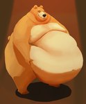 anthro belly belly_overhang big_belly claws double_chin fur hand_on_belly holding_belly love_handles male moobs morbidly_obese morbidly_obese_anthro morbidly_obese_male navel nude obese obese_anthro obese_male overweight overweight_anthro overweight_male solo standing thick_thighs toe_claws wide_hips feedtheboss bear brown_bear mammal ursine absurd_res hi_res