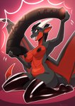 animal_dildo animal_sex_toy anthro breasts clothing dildo equine_dildo genitals herm horn intersex latex legwear penis sex_toy solo stockings wings omesore mythology daphniir dragon mythological_creature mythological_scalie scalie hi_res