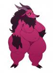2018 anthro bamballa_(sssonic2) belly big_breasts big_butt bovid breasts butt caprine caprine_demon curvy_figure deep_navel demon facial_piercing featureless_breasts female goat goat_demon heart_symbol hi_res mammal multi_eye navel nose_piercing nose_ring overweight overweight_anthro overweight_female piercing ring_piercing simple_background slightly_chubby solo sssonic2 thick_thighs tongue tongue_out voluptuous white_background wide_hips