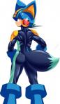 bodysuit butt clothing male skinsuit solo tight_clothing sheeque capcom mega_man_(series) mega_man_battle_network megaman.exe animal_humanoid canid canid_humanoid canine canine_humanoid fox_humanoid humanoid mammal mammal_humanoid hi_res