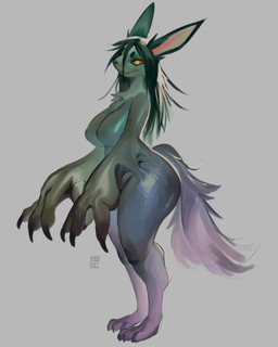 anthro big_breasts biped black_hair breasts female female_anthro fur hair nude nude_anthro nude_female orange_eyes solo standing swiwwel mir_(swiwwel) canid canine mammal 2025 absurd_res digital_drawing_(artwork) digital_media_(artwork) hi_res signature