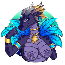 accessory anthro armband big_breasts bracelet breasts ear_piercing ear_ring female furgonomics horn horn_accessory jewelry necklace nipples non-mammal_breasts non-mammal_nipples nude piercing princess ring_piercing royalty scales solo tribal tribal_jewelry ventral_scales lunula mythology wings_of_fire firefly_(wof) dragon hybrid hybrid_(wof) mythological_creature mythological_scalie nightwing_(wof) rainwing_(wof) scalie hi_res