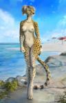 2018 4_toes 5_fingers absurd_res accessory anthro araivis-edelveys areola barefoot beach beach_umbrella belly biped black_body black_fur black_nose black_spots blonde_hair blue_eyes breasts casual_nudity cheetah clock cloud curvy_figure day detailed_background digital_media_(artwork) digitigrade eyebrows eyelashes eyewear eyewear_only feet felid feline female fingers fur genitals glasses glasses_only gloves_(marking) hair hair_accessory hairband hi_res hourglass_figure humanoid_genitalia humanoid_pussy innie_pussy leg_markings light long_tail looking_aside mammal markings medium_breasts multicolored_body multicolored_fur multicolored_tail navel nipples nude nude_beach outdoor_nudity outside parasol paws pink_areola pink_nipples ponytail public pussy sand seaside signature sky slim small_waist snout socks_(marking) solo spots spotted_body spotted_fur standing sunlight tail toes umbrella watch water wearing_glasses whiskers white_belly white_body white_fur wide_hips wristwatch yellow_body yellow_fur