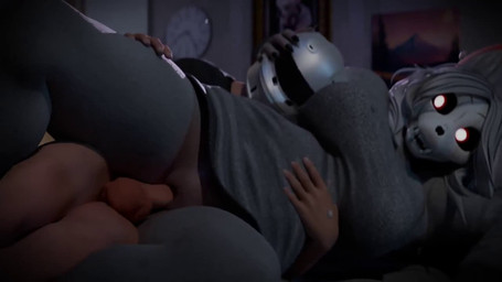 5_fingers anthro anthro_penetrated armor audible_ejaculation balls big_breasts black_body black_fur black_sclera bodily_fluids bone bottomless breasts clothed clothing cuddling cum cum_from_vagina cum_in_vagina cum_inside duo fangs female female_anthro female_on_human female_penetrated fingers fur genital_fluids genitals grey_hair hair headgear helmet hug human_on_anthro human_penetrating human_penetrating_anthro human_penetrating_female inside interspecies leaking_cum long_hair male male/female male_human male_on_anthro male_penetrating male_penetrating_anthro male_penetrating_female moan night open_mouth orgasm penetration penile penile_penetration penis penis_in_vagina sex sharp_teeth shirt skull skull_head slow_sex spread_legs spreading teeth thick_thighs tongue tongue_out topwear vaginal vaginal_penetration white_eyes nasvido zoidrawzaton_(modeler) mal0vent scp_foundation scp-1471-a scp-1471-a_(mal0vent) canid canine human malo mammal skull_dog 16:9 2026 3d_(artwork) 3d_animation animated digital_media_(artwork) long_playtime sound video widescreen