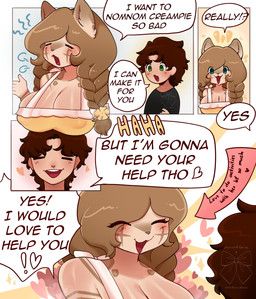 anthro duo female male male/female nef_(bonniblair) norquielly_(bonniblair) text bonniblair smiley eleanor_(bonniblair) human mammal absurd_res comic english_text hi_res