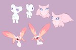 ambiguous_gender critter feral fur group pink_body pink_fur trio conditional_dnp labbit_(artist) arthropod bear domestic_cat felid feline felis insect mammal unknown_species hi_res