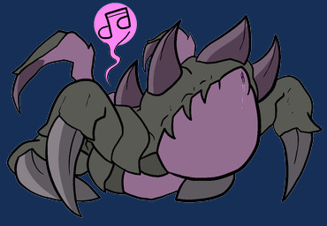 arthropod_abdomen arthropod_abdomen_genitalia arthropod_abdomen_vulva ass_up bodily_fluids female feral genital_fluids genitals music note presenting solo vaginal_fluids vulva trout_(artist) blizzard_entertainment starcraft alien arthropod roach_(starcraft) zerg 2018 aliasing alpha_channel digital_media_(artwork)