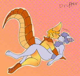 anal anal_penetration anthro anthro_on_anthro anthro_penetrated anthro_penetrating anthro_penetrating_anthro biped black_outline blue_body brown_markings dotted_background duo eyes_closed french_kissing from_front_position hair kissing leg_markings looking_pleasured lying male male/male male_on_bottom male_on_top male_penetrated male_penetrating male_penetrating_male markings missionary_position neck_tuft nude on_back on_bottom on_top orange_body orange_hair outer_highlight outline pattern_background penetration penile penile_penetration penis_in_ass sex side_view simple_background socks_(marking) straddling tail tail_tuft tuft white_outline drifter arken_(drifter) oliver_(olivveroil) bat hybrid mammal absurd_res digital_media_(artwork) full-length_portrait hi_res portrait warm_colors