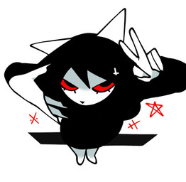 5_fingers accessory anthro black_clothing black_hair clothed clothed_anthro clothed_female clothing cross eyelashes female female_anthro fingers hair hair_accessory hairclip high-angle_view inverted_cross inverted_cross_hair_clip long_sleeves narrowed_eyes occult_symbol pentagram perspective post red_sclera simple_background solo symbol white_background white_body white_ears xarop77 catwitch_(xarop77) domestic_cat felid feline felis mammal 2025 digital_drawing_(artwork) digital_media_(artwork) english_description full-length_portrait portrait