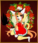 4_toes anthro arm_warmers armwear barefoot bell candy candy_cane claws clothing dessert feet female food holidays pawpads pink_pawpads solo tail text toes luna777 christmas taratsu_(character) moondog english_text