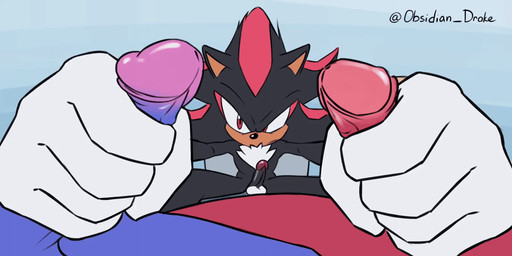 anthro balls black_body black_fur black_nose blue_body blue_fur clothing double_handjob erection fur genitals glans gloves group handjob handwear male male/male penile penis red_body red_eyes red_fur sex tan_body trio obsidianthedrake sega sonic_the_hedgehog_(series) knuckles_the_echidna shadow_the_hedgehog sonic_the_hedgehog echidna eulipotyphlan hedgehog mammal monotreme 2:1 2d_animation animated hi_res loop