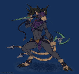 2_tails anthro athletic athletic_anthro athletic_female belt black_body black_fur buckteeth cape claws clothed clothing dagger female flat_chested fur holding_object holding_weapon horn melee_weapon multi_tail partially_clothed ranged_weapon red_eyes shuriken solo tail teeth weapon sealer4258 warhammer_(franchise) warhammer_fantasy tueetch_ambersnout mammal murid murine rat rodent skaven verminlord alpha_channel hi_res
