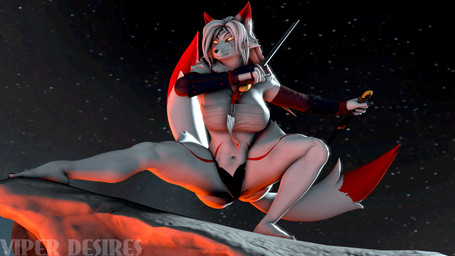 2_tails 5_fingers anthro black_nose breasts butt butt_from_the_front chest_wraps clothed clothed_anthro clothed_female clothing crouching female fingers fur hair humanoid_hands katana melee_weapon multi_tail navel night solo sword tail thong underwear weapon white_body white_fur white_hair wraps yellow_eyes viper-desires petruz_(modeler) noriko_(petruz) canid canine fox mammal 16:9 3d_(artwork) digital_media_(artwork) hi_res source_filmmaker_(artwork) widescreen