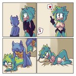 blue_hair bodily_fluids cum cum_inside doggystyle duo female from_behind_position fur genital_fluids green_body green_fur hair male male/female sex omegamax sega sonic_the_hedgehog_(series) fan_character canid canine canis eulipotyphlan hedgehog mammal wolf boyfriends 1:1 absurd_res comic hi_res