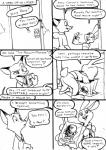 anthro buckteeth canid canine clothed clothing comic dialogue disney door duo dvd ears_back english_text eric_schwartz female food fox frown grin half-closed_eyes hi_res judy_hopps lagomorph leporid male mammal monochrome narrowed_eyes nick_wilde open_mouth pivoted_ears rabbit red_fox sandwich_(food) simple_background smile sniffing sound_effects speech_bubble teeth text true_fox white_background zootopia