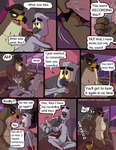 afrotropical_parrot avian bed bedroom bird clothing comic dialogue disney ducktales ducktales_(2017) duo english_text falcon falcon_graves falconid furniture genitals hi_res inside ladybugk male male/male mark_beaks parrot penis romantic romantic_couple text true_parrot