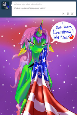 <3 abstract_background equine fan_character female flag goo half-closed_eyes horn hybrid mammal my_little_pony nationalism patriotism politics solo sparkles stars_and_stripes talki200 tumblr unicorn united_states_of_america what
Rating: Safe
Score: 6
User: ragswift
Date: November 20, 2013 <3 abstract_background equine fan_character female flag goo half-closed_eyes horn hybrid mammal my_little_pony nationalism patriotism politics solo sparkles stars_and_stripes talki200 tumblr unicorn united_states_of_america what
Rating: Safe
Score: 6
User: ragswift
Date: November 20, 2013