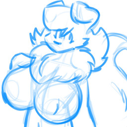 breasts female solo white_body lumpy_(artist) canid canine canis domestic_dog mammal hi_res