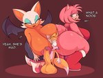 amy_rose anthro balls bat behniis big_balls big_breasts big_butt big_penis boots bottomless breasts butt canid canine clothed clothing english_text erection eulipotyphlan female footwear fox genitals green_eyes group half-closed_eyes hedgehog hi_res huge_balls huge_breasts huge_butt huge_penis larger_female looking_back male male/female mammal miles_prower multicolored_body narrowed_eyes nude open_mouth orange_body pasties penis pink_body rouge_the_bat sega shirt size_difference smaller_male sonic_the_hedgehog_(series) spandex text tight_clothing topwear trio two_tone_body wings