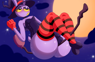 4_fingers anthro areola big_bulge big_butt black_clothing black_eyes black_footwear black_shoes bottom_heavy broom bubble_butt bulge butt cleaning_tool clothed clothing costume crossdressing detailed_bulge eyeshadow femboy fingers flats_(shoes) footwear fur genital_outline glistening glistening_body glistening_fur gloves halloween_costume handwear hat headgear headwear holidays huge_butt huge_hips huge_thighs legwear leotard long_ears long_socks magic_user makeup male moon night nipple_slip nipples outside pattern_clothing pattern_footwear pattern_legwear pattern_socks penis_outline purple_body purple_eyeshadow purple_fur red_clothing red_gloves red_handwear shoes short_tail socks solo striped_clothing striped_footwear striped_socks stripes tail text thick_thighs wide_hipped_anthro wide_hipped_male wide_hips witch witch_costume witch_hat yellow_sclera dragonmorfer glitch_productions halloween the_amazing_digital_circus jax_(tadc) lagomorph leporid mammal rabbit 2025 absurd_res artist_name digital_drawing_(artwork) digital_media_(artwork) hi_res watermark