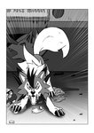 3_toes after_transformation ambiguous_gender backpack black_claws border bottomwear canid canine character_cipher cheek_tuft claws clothing comic digitigrade dusk_lycanroc english_text facial_tuft fangs feet feral finger_claws generation_2_pokemon generation_7_pokemon greyscale hi_res looking_at_viewer lycanroc mammal monochrome nintendo open_mouth pokemon pokemon_(species) quadruped shirt shorts solo teeth text toe_claws toes tongue topwear torn_bottomwear torn_clothing torn_shirt torn_shorts torn_topwear toshabi translated tuft unown_(pokemon) unown_a unown_d unown_h unown_i unown_m unown_p unown_s unown_t unown_text unown_y white_border