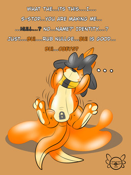 featureless_face feral flotation_sac forked_tail fur goo_transformation hair hypnosis inflatable inner_monologue latex lock_bulge lock_symbol male mind_control null null_bulge nullification orange_body orange_fur pawpads personality_change reprogramming sitting slime solo tail tan_body tan_fur text thinking third_person_dialogue transformation unusual_anatomy unusual_tail lightfurdragon nintendo pokemon astrail buizel generation_4_pokemon pokemon_(species) 3:4 absurd_res english_text hi_res