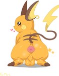 anthro anus balls biped blush brown_body genitals heart_symbol looking_at_viewer looking_back looking_back_at_viewer male orange_body puffy_anus rear_view solo tail tail_anus sleazychuad nintendo pokemon marg_(raichu) generation_1_pokemon pokemon_(species) raichu hi_res