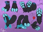 3_toes anthro big_claws black_body black_fur blue_body blue_claws blue_fur blue_pawpads claws duo exclamation_point faceless_character faceless_male feet female fluffy_paws foot_fetish foot_grab foot_smother foot_tuft fur gradient_background heart_symbol hindpaw leg_tuft machine male pawpads paws pinned pinned_by_foot pinned_to_wall simple_background size_difference smothering stepped_on text toes tuft worried_face ryshokka_syre_(artist) ryshokka_syre mammal protogen 2024 4:3 colored_sketch digital_drawing_(artwork) digital_media_(artwork) english_text hi_res signature sketch sketch_page