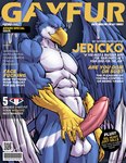 abs anthro balls claws erection genitals holding_penis humanoid_genitalia humanoid_penis looking_at_viewer male muscular penis smile solo wings shadowsky mythology jericko_(germanshepherd69) avian gryphon mythological_avian mythological_creature hi_res