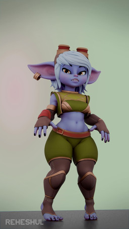 4_fingers belly clothing dancing ear_piercing ear_ring eyebrows eyewear eyewear_on_head female fingers front_view gloves goggles goggles_on_head handwear legwear looking_at_viewer piercing ring_piercing simple_background solo reheshul anovenkijkureda_(modeler) league_of_legends riot_games tencent tristana_(lol) humanoid mammal yordle 3d_(artwork) 3d_animation 9:16 animated digital_media_(artwork) hi_res loop no_sound short_playtime
