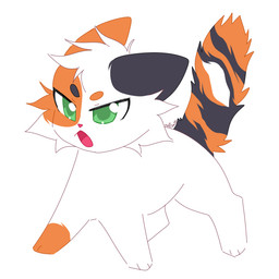 ambiguous_gender angry feral green_eyes markings open_mouth pink_nose simple_background solo standing striped_markings striped_tail stripes tail tail_markings white_background nollya domestic_cat felid feline felis mammal 1:1 colored colored_sketch digital_drawing_(artwork) digital_media_(artwork) flat_colors sketch
