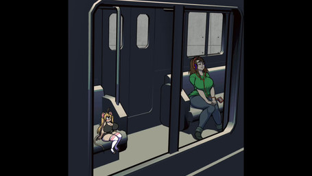 after_vore anthro belly big_belly big_breasts blonde_hair breasts clothing death duo female female_pred female_prey green_clothing green_shirt green_topwear hair huge_belly micro_pred overweight shirt sitting size_difference smaller_pred topwear train vehicle vore jessicarae korn human mammal mouse murid murine rodent 16:9 2023 animated short_playtime sound story story_in_description webm widescreen