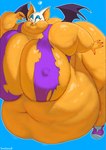 anthro bat belly_on_ground belly_rolls big_breasts big_butt big_cheeks breasts butt chubby_cheeks clothing digital_media_(artwork) double_chin fat_rolls female footwear hi_res huge_breasts huge_butt mammal morbidly_obese nipple_outline obese overweight rouge_the_bat sega shoes solo sonic_the_hedgehog_(series) thick_thighs totesfleisch8 wide_hips wings