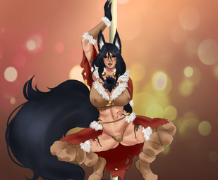 big_breasts breasts female fur hair nipple_outline pole red_eyes scar solo stripper_pole tattoo steffydoodles bunny_and_fox_world accalia_(accalia) animal_humanoid canid canid_humanoid canine canine_humanoid canis humanoid mammal mammal_humanoid wolf wolf_humanoid hi_res