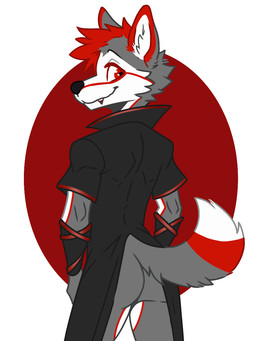 anthro butt clothed clothing dipstick_tail fangs fur grey_body grey_fur holidays looking_at_viewer looking_back looking_back_at_viewer male markings multicolored_body multicolored_fur rear_view red_body red_eyes red_fur simple_background smile solo tail tail_markings teeth white_body white_fur unknown_artist halloween canid canine canis domestic_dog husky mammal nordic_sled_dog spitz vampire 3:4 hi_res