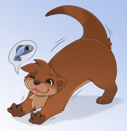 ambiguous_gender black_nose blep brown_body brown_eyes brown_fur brown_tail chest_tuft feral fur nude one_eye_closed pink_tongue simple_background smile solo tail tongue tongue_out tuft whiskers feve aquatic fish mammal mustelid otter colored colored_sketch digital_drawing_(artwork) digital_media_(artwork) hi_res shaded sketch
